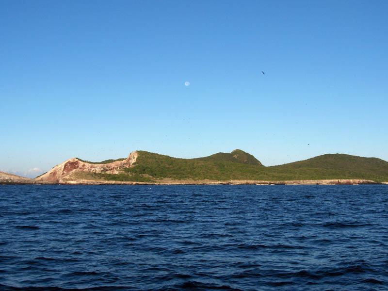Moon on the Island at 1000 AM