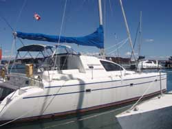 Mustang Sally Moored in Tauranga Bridge marina