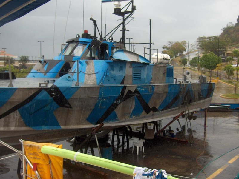 75 foot coast guard boat beside us