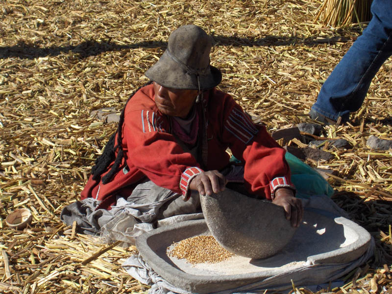 Grinding the corn