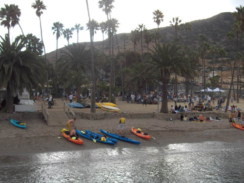 Two Harbors beach at Ithsmus cove