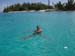 Annie enjoying the turquois waters