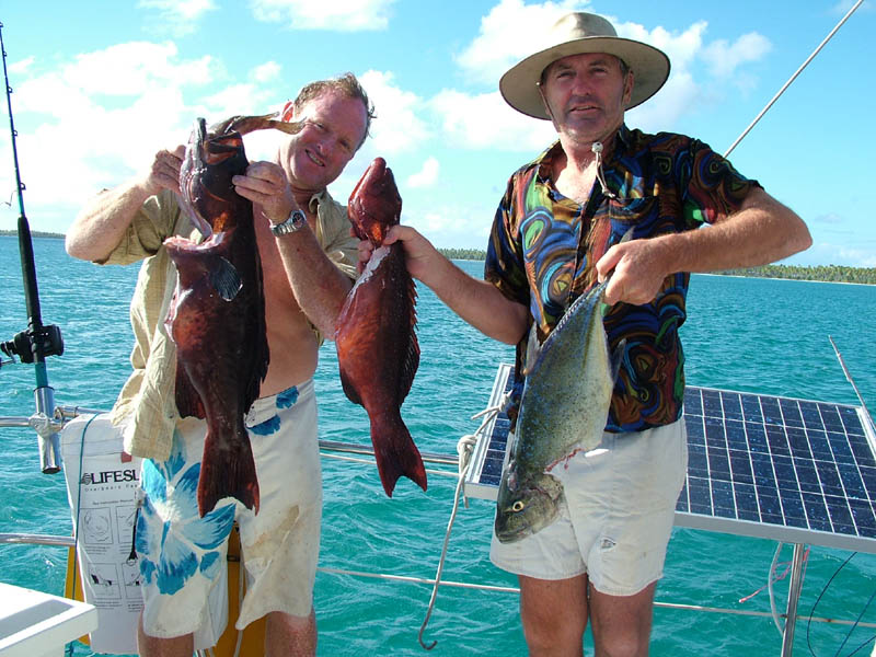 Tim and Hub mighty fishermen