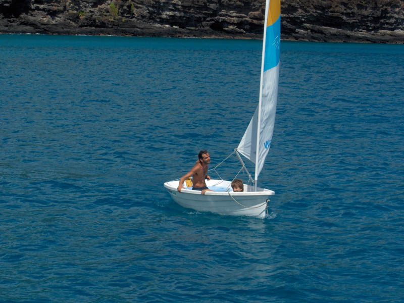 Rob and Henry in the dink