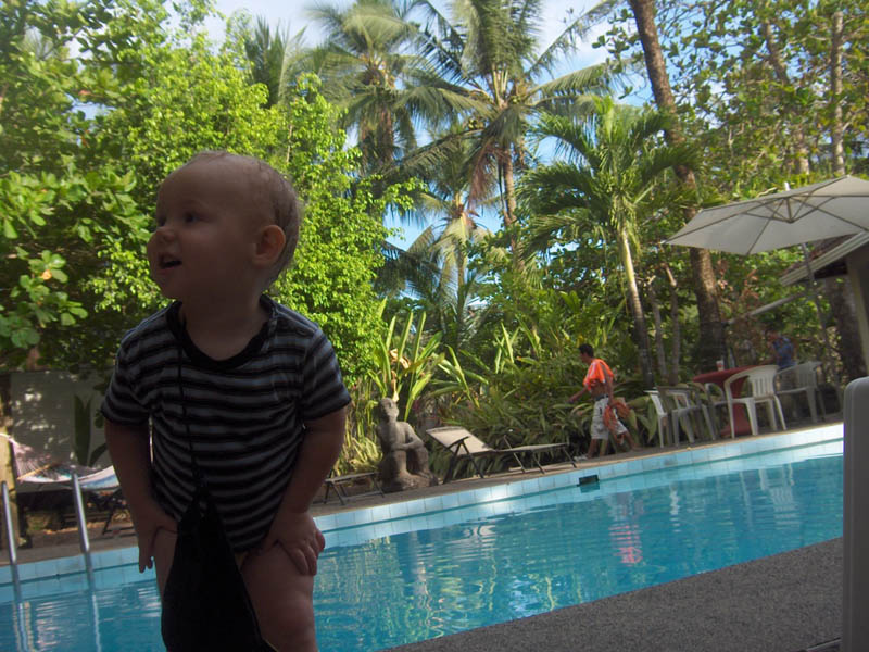 Justin at the Pool