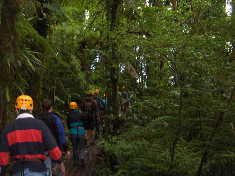 Hiking to the Zip Lines
