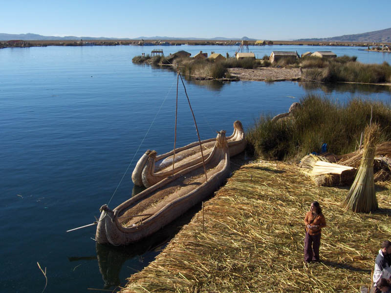We sailed on one of these reed boats over to another floating reed Island