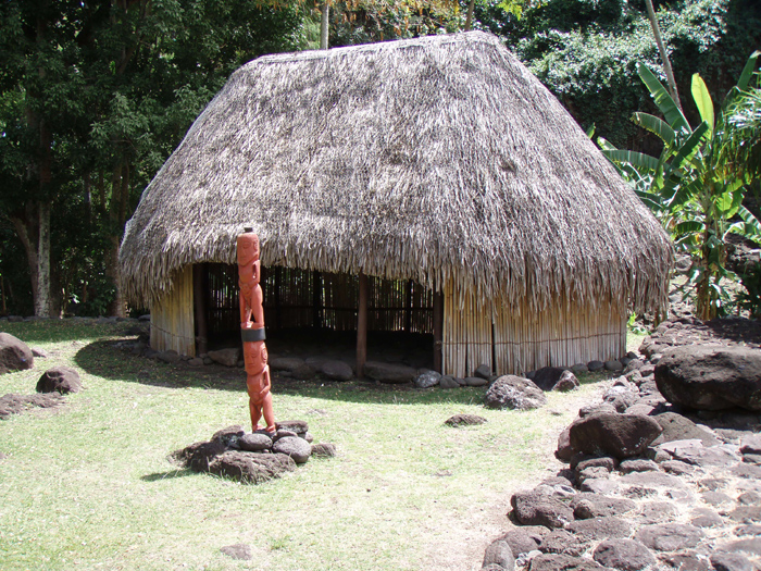 Straw Hut and Tikis